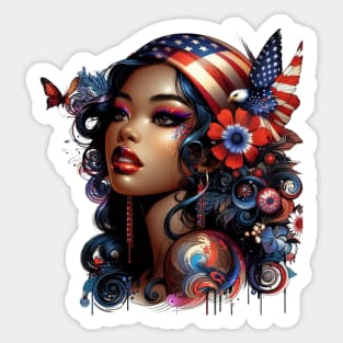 American Beauty, Red Flower | Catsie Cat Sticker